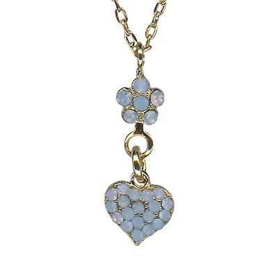 Mariana Necklace Pendant Preppy Lt Sapphire Opal Austrian Crystals My Treasur... • $76