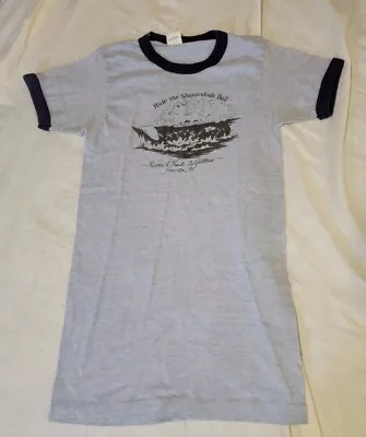 Vintage Ride The Shenandoah Bull River Tubing Ringer Graphic Shirt 70s 80s • $25