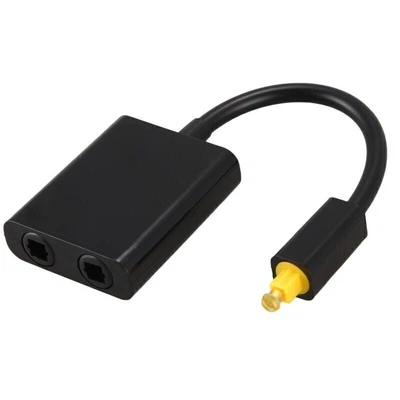 £6.99 • Buy Digital SPDIF Optical Audio Splitter 2Way Toslink Adapter 1 Input 2 Output