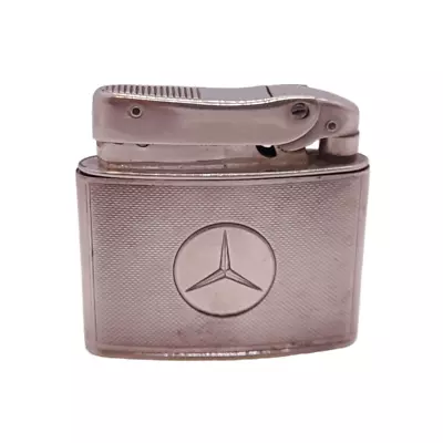 Vintage MERCEDES BENZ ‘Zunder 1000’ Silver 835 Advertising Fuel Pocket Lighter • $100