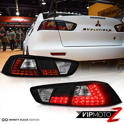 2008-2017 Mitsubishi Lancer Evolution Evo X 4B11 GSR MR Black LED Taillight Lamp • $199.95