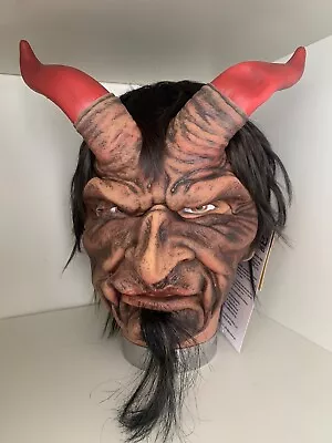 THE WICKED ONE Krampus Devil Sculpt Demon Mask Black Peter Lucifer Costume Latex • $69