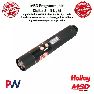 MSD Digital Programmable Shift Light From 100-15900 Rpm With GMR Pickup PN 8918 • $317.77