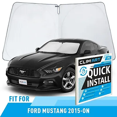 Sun Protector Cover Car Truck Auto Windshield Sun Shade For Ford Mustang 15-24 • $29.69
