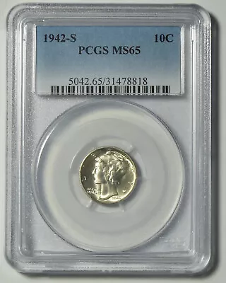 1942-S Mercury Dime PCGS MS-65 #78818 • $34.95