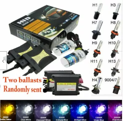 55W Xenon Light HID Kit 's Replacement Bulbs 8000~12000K  H1 H3 H7 H8 H4  9006 • $11.99