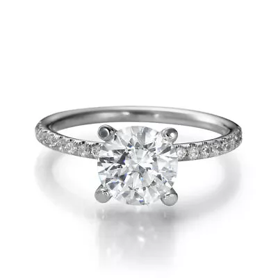 3/4 Carat Sparkling Round Cut Diamond Engagement Ring F/SI1 14K White Gold • $855