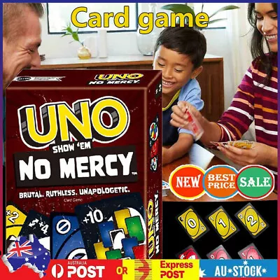 UNO Show 'Em No Mercy Card Game With Brutal Ruthless Unapologetic Penalties • $10.96