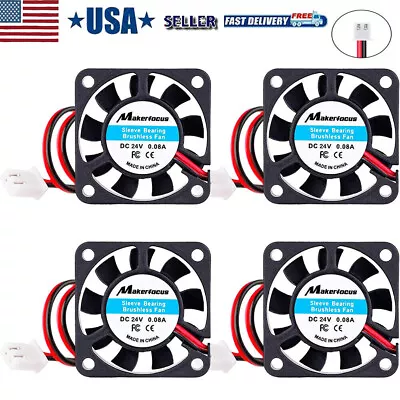 4Pcs 24V 40mm Cooling Case Fan 4010 40x40x10mm DC Mini Silent 3D Printer 2-Pin • $10.44