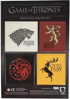 Game Of Thrones  - House Sigil Magnet Set New • £3.25