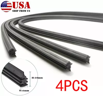 4Pcs Universal Auto Car Bus Rubber Frameless Windshield Wiper Blade Refills 26in • $14.12