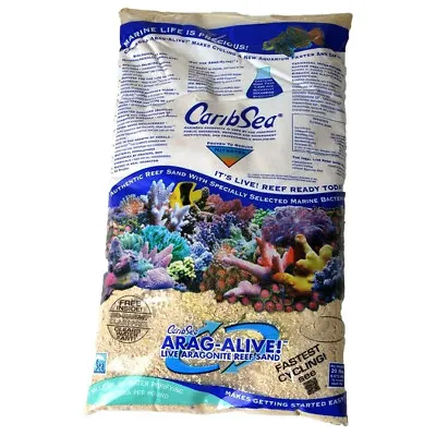 CaribSea Arag-Alive Bahamas Oolite 20lb Live Sand Marine Aquarium Fish Tank • £37.14