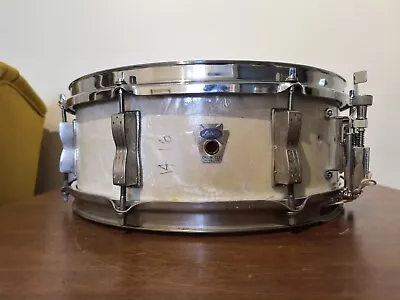 Vintage 1959 Ludwig Jazz Festival 5 X 14 Snare Drum In White Marine Pearl • $933.51