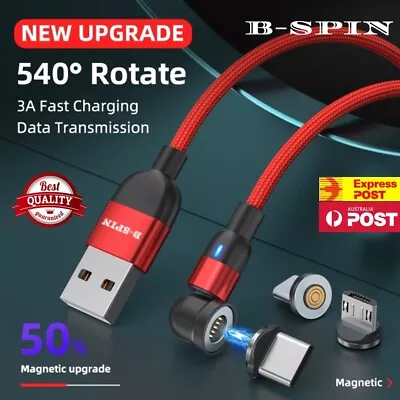 $8.85 • Buy Magnetic 540 Fast Charging Cable Cord Charger For Type-C Micro USB IPhone 15