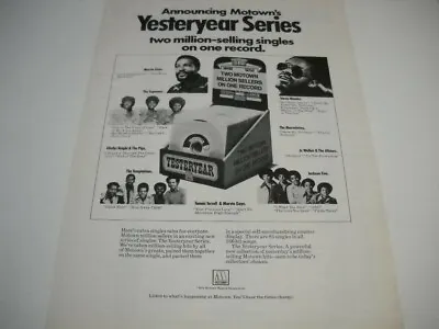 MOTOWN 1973 Promo Poster Ad MARVIN GAYE Supremes JACKSON FIVE Marvelettes More • $9.95