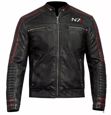 Mass Effect 3 - N7 Commander Shepard Stylish Real Leather Jacket • $92.61