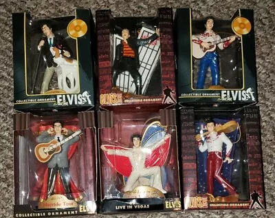 NEW LOT OF 6 ELVIS PRESLEY Collectible ORNAMENTS 07 04 03  TREVCO Collectible • $69.99