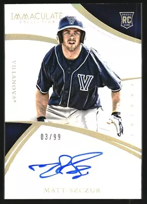 2015 Immaculate Collection Collegiate Multisport #275 Matt Szczur Auto /99 • $8