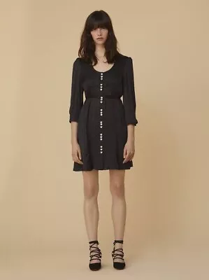 $120 • Buy Alexachung Alexa Chung Battle-worn Satin Dress- Size 14 - BNWT