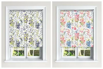 Floral Blackout Roller Blind Olivia Bard Kew Design Easy Fit Child Safety Blind • £1.99