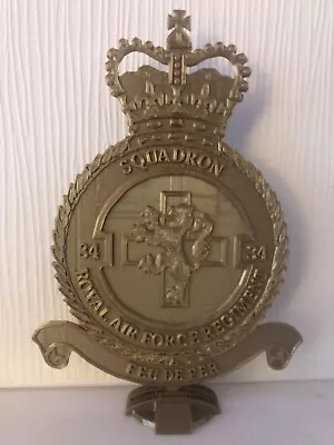 34 Sqn RAF Regt Silhouette Ensignia Emblem Desktop Ornament Veteran Present • £11.50