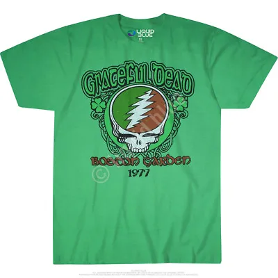 GRATEFUL DEAD-SHAMROCK 77-Boston-STEAL YOUR FACE-T-SHIRT S-M-L-XL-2X GarciaWier • $21.69