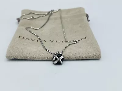 David Yurman Cable Wrap Black Onyx & Diamonds Necklace 16 -17  • $349.99