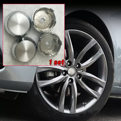 4Pcs 60mm Car Wheel Center Hub Caps For Car Rim Styling Part  Silver Universal • $17.05