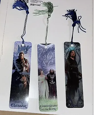 3 Lord Of The Rings Bookmarks - Aragorn And Arwen • £17.35