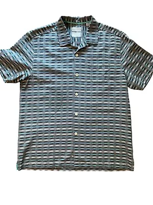 Tommy Bahama $128 Men's Silk Blend Short Sleeve Camp Shirt Preppy Vacation Med • $25