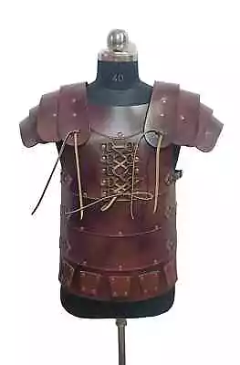 Medieval Knight Genuine 4mm Leather Vest Armor LARP Armor SCA • £198.99