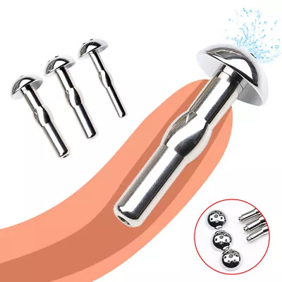 Stainless Steel Urethral Sounding Penis Dilator Sounds Stretcher Plug Beads Male • $16.99