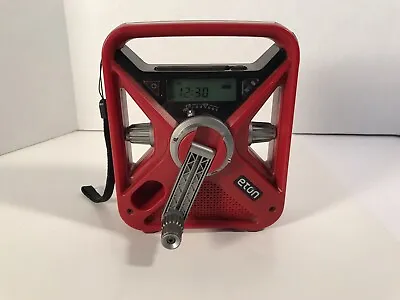 Eton Red Cross Emergency Weather Radio Solar Battery & Hand Crank Power FRX3 • $24.99