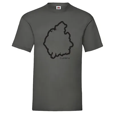 Cumbria Map Outline T-Shirt Birthday Gift • £14.99