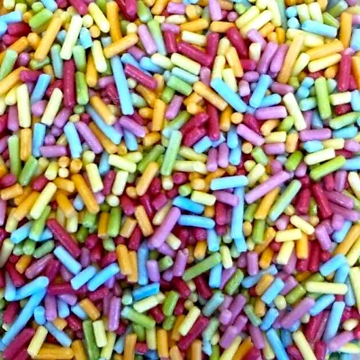 £2.18 • Buy Bright Rainbow Matt Sugar Strands Cupcake Cake Decoration Sprinkles