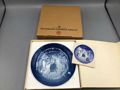 B&G Bing AND Grondahl Blue Christmas Plate 1979 Hvid Jul White Christmas 7  • $10.95