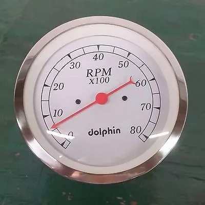 Dolphin 5  White Tachometer • $85
