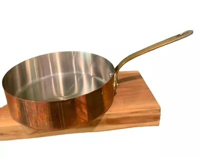 Vintage Copper Skillet 9.5” Made In France Heavy Brass Handle Mauviel?? • $159.20