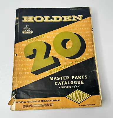 20 Years HOLDEN Master Parts Catalogue FX 215 FJ FB FE EK EJ EH HD HR NASCO • $249