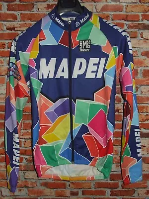 Mapei SANTINI Wintry Bike Cycling Jersey Shirt Maillot Cyclism Size L • $39.09