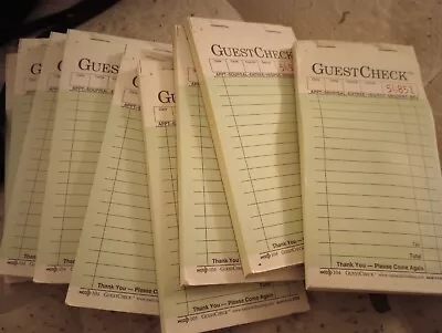 (40 Books) 2 Part Green White Carbonless Guest Check And Receipt 2000 Checks • $79.99