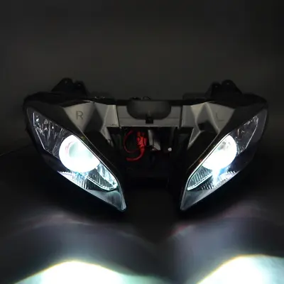 $312.99 • Buy Red Demon Eye +HID+White Halo Custom Headlight Light For Yamaha YZF R6 2008-2014