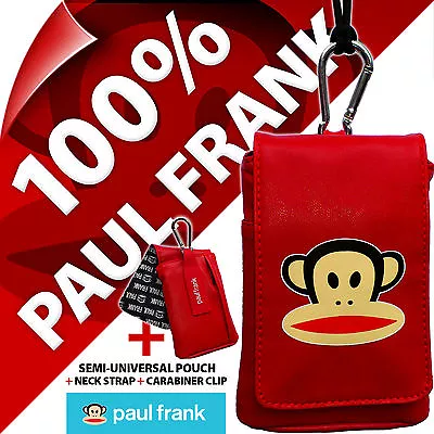 Paul Frank Red Phone Case Pouch Bag For IPhone SE 5S 4S Samsung Galaxy S4 Mini • £4.97