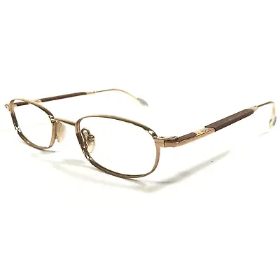 Morel Eyeglasses Frames OGA 802 DO001 Brown Gold Oval Full Rim 48-20-140 • $99.99