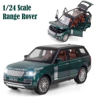 1:24 Land Rover Range Rover Diecast Model Car Toy Collection Light Sound Kids • £29.51