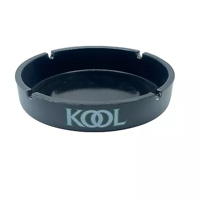 Vintage 2003 KOOL Black Ashtray 6  Diameter Plastic • $6.49