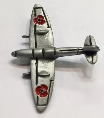 RAF Collectable P O P P Y Spitfire Lapel Pin Badge Remembrance • £5.99