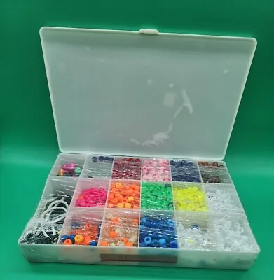 Organizer & Multiple Colors Beads For Jewelery And Crafts Lot #F8 • $12.75