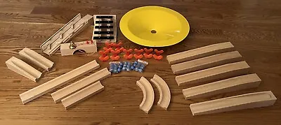 HABA Kugelbahn Ball Track - 24 Piece Wooden Marble Run Set - Special Pieces • $75