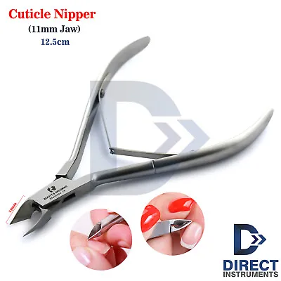 Professional Cuticle Nipper 11MM JAW Nail Art Cutter Manicure Dead Skin Remover • $9.98